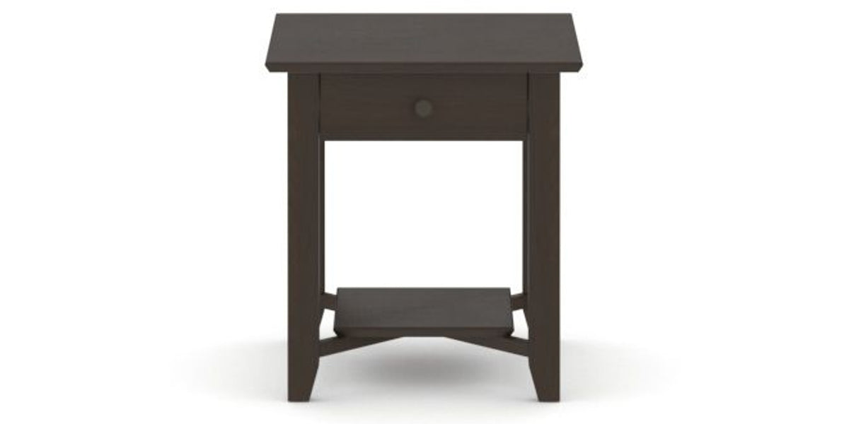 Canadel Accent Rectangular End Table 2422 EJ in 59 Davy's Grey, side view