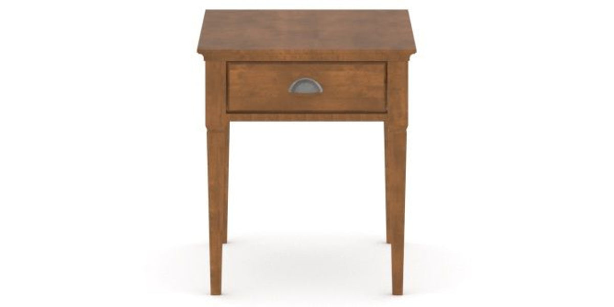 Canadel Accent Rectangular End Table 2721 in Oak Washed Birch with Matte Finish, side view