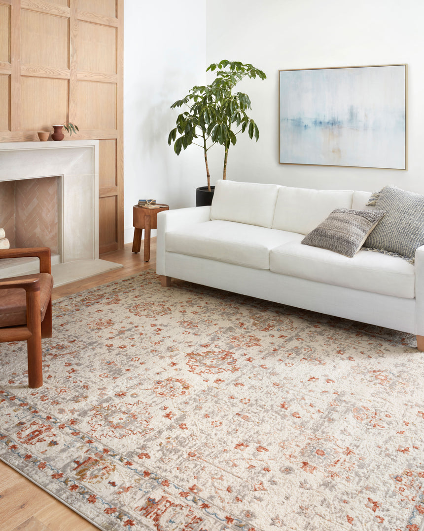 Estelle Rug 01 | Ivory / Rust