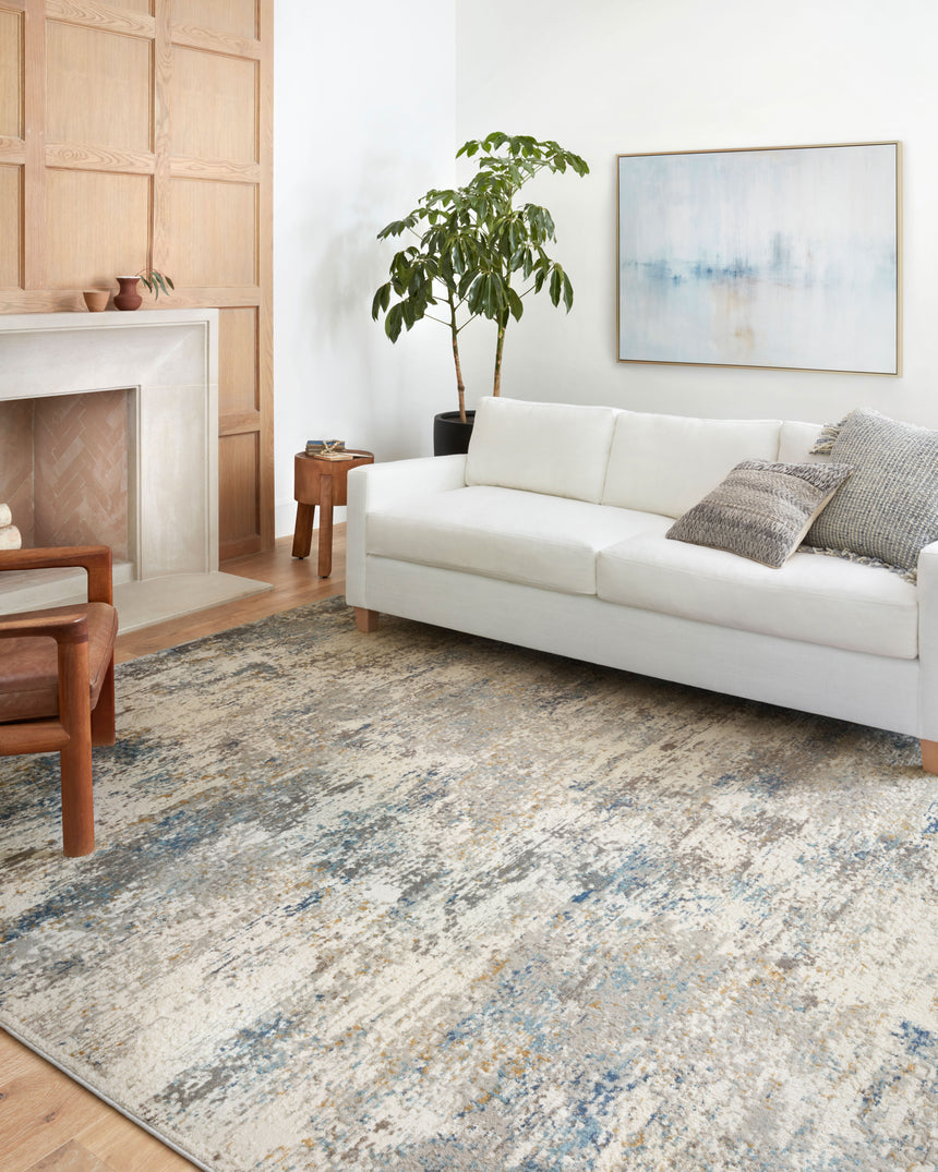 Estelle Rug 03 | Ivory / Ocean