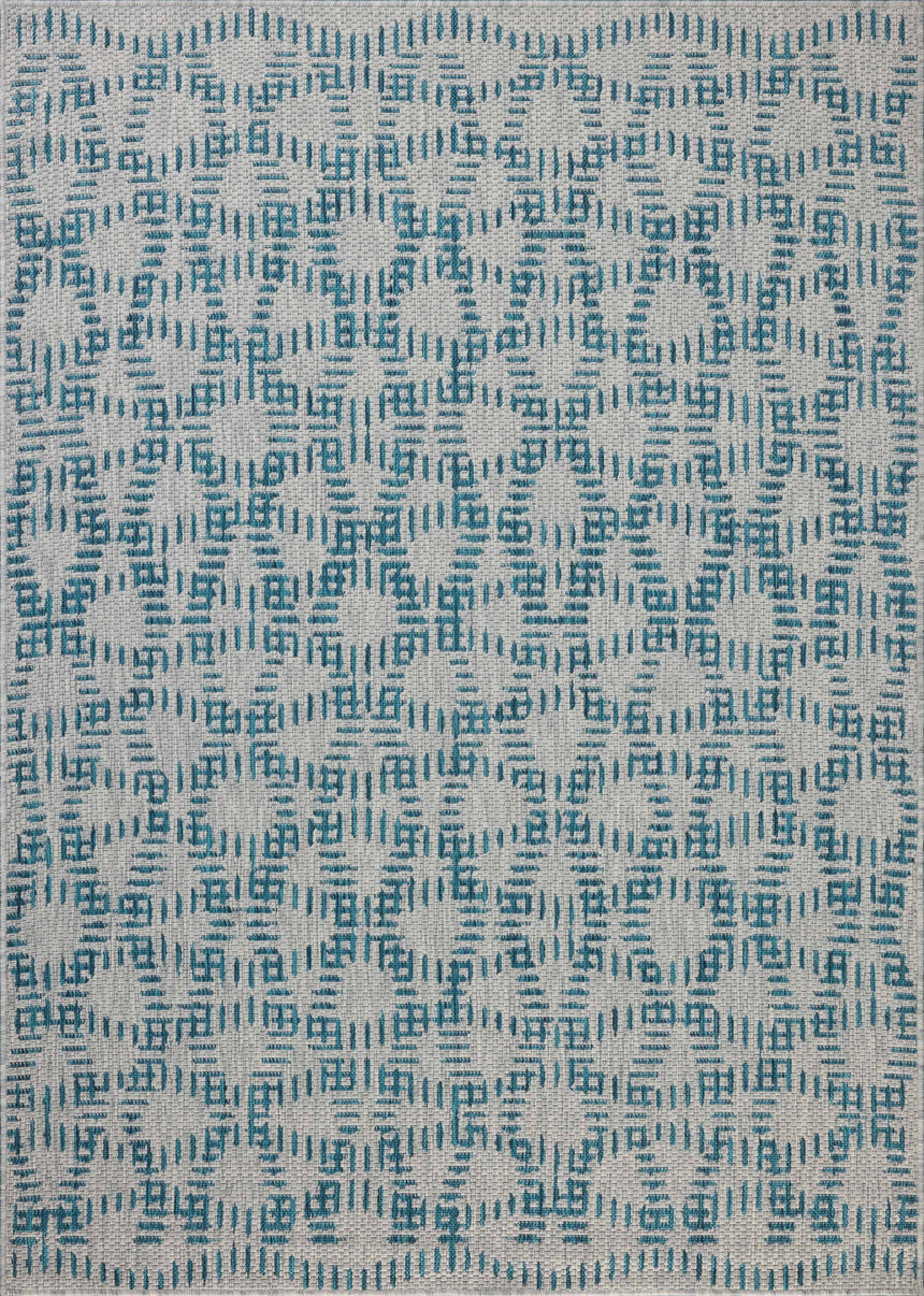 Easton Rug 10 | Fog / Teal