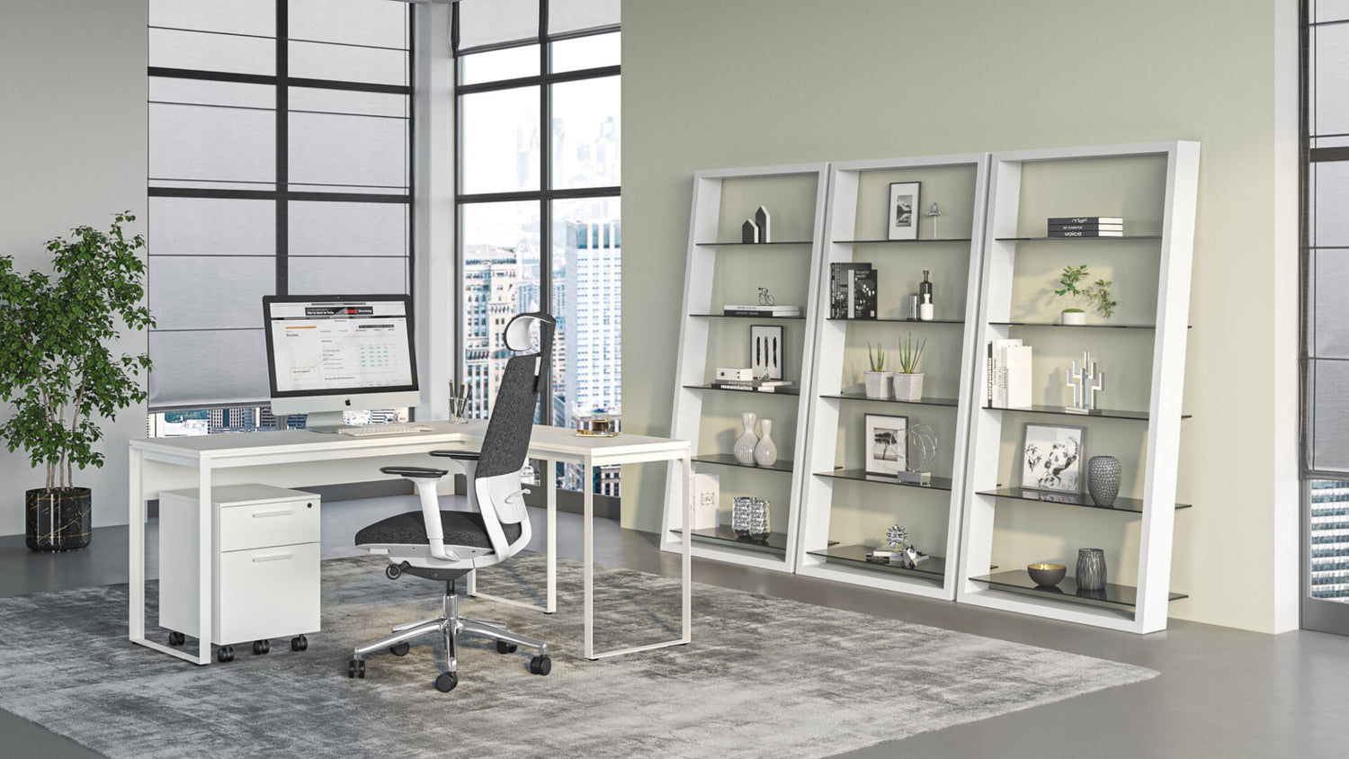 Eileen 5166 | Leaning Book Shelf
