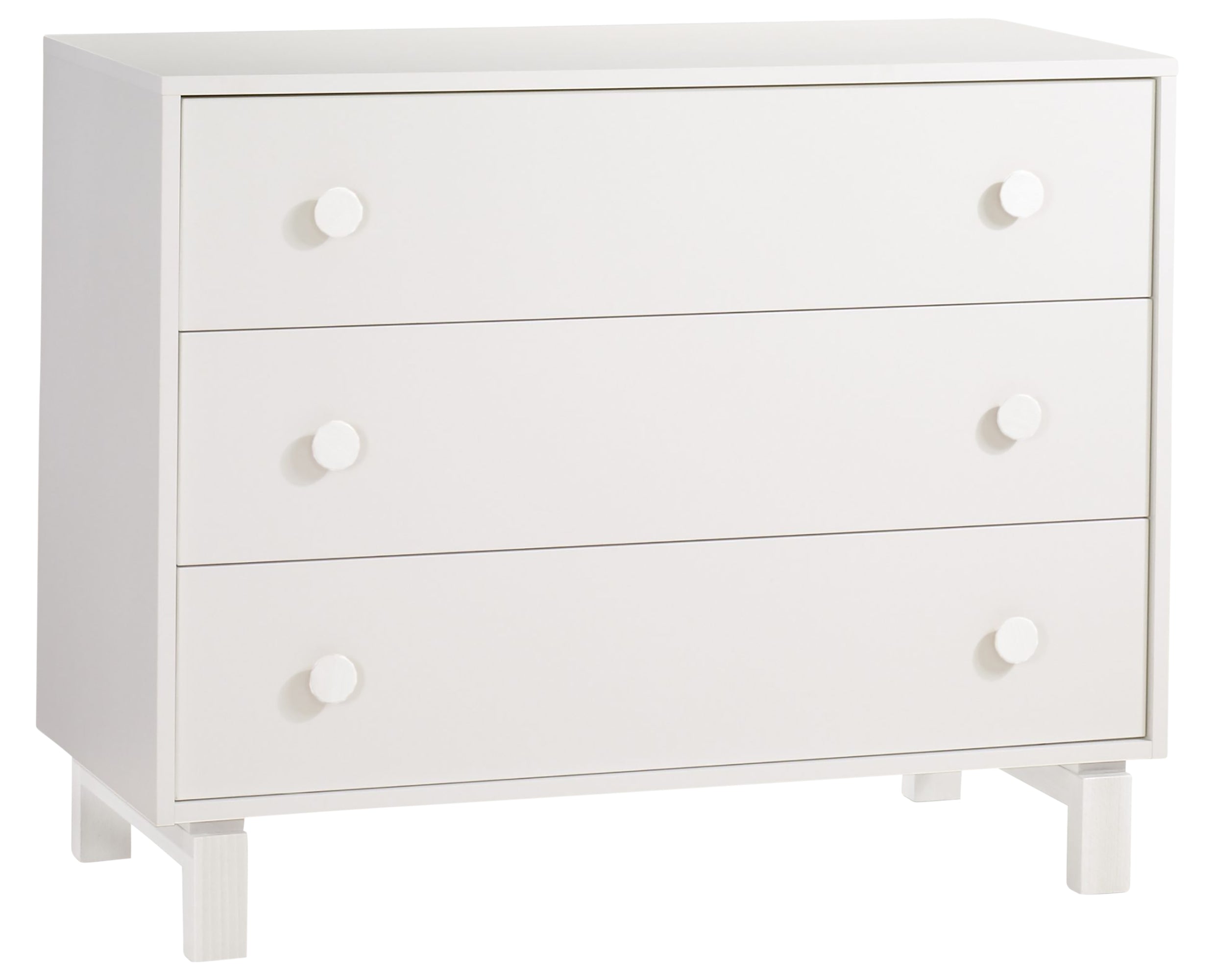 White Laminate with White Wood | Bjorn Crib & Dresser Set | Valley Ridge Furniture