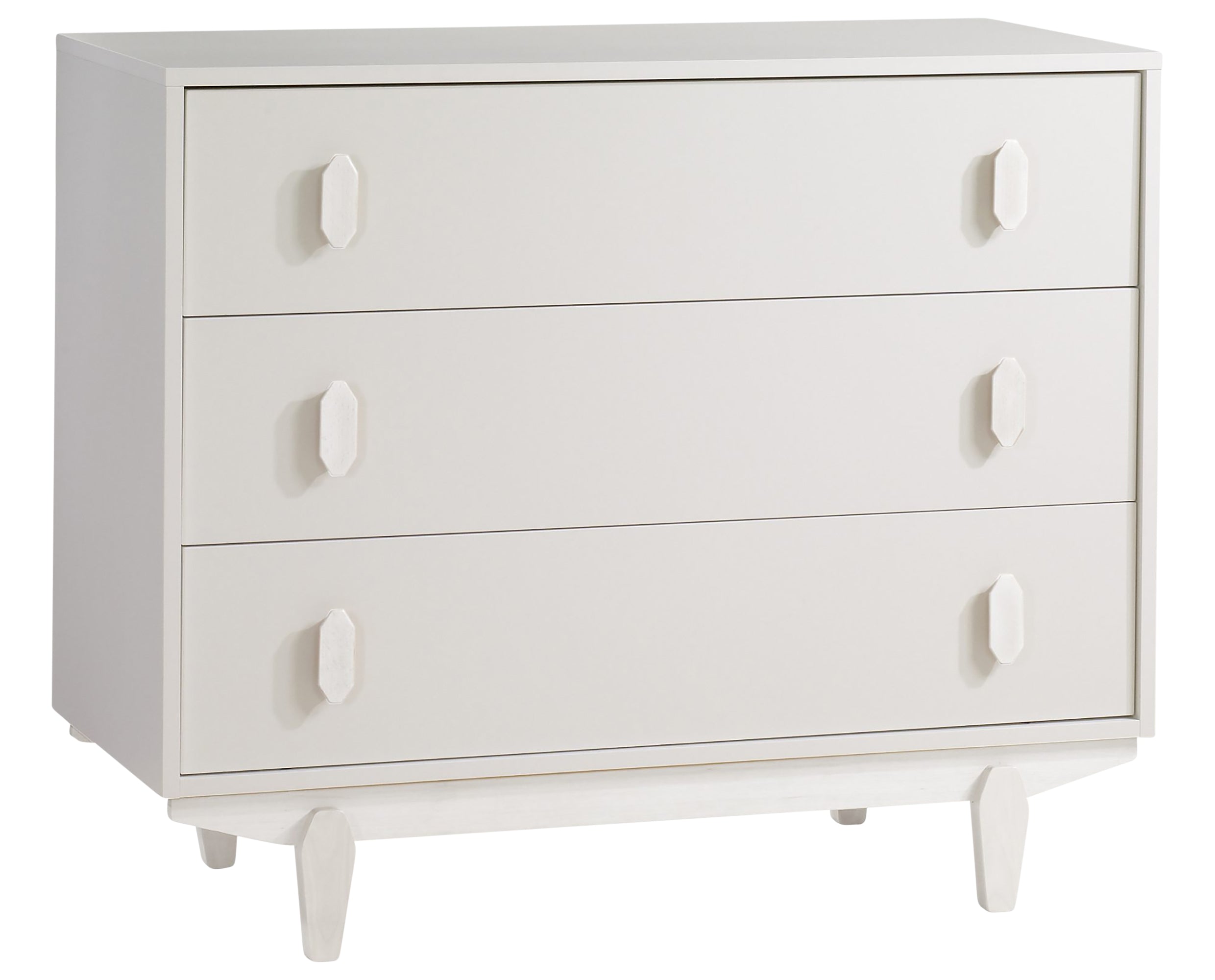 White Laminate with White Wood | Tate Crib & Dresser Set | Valley Ridge Furniture