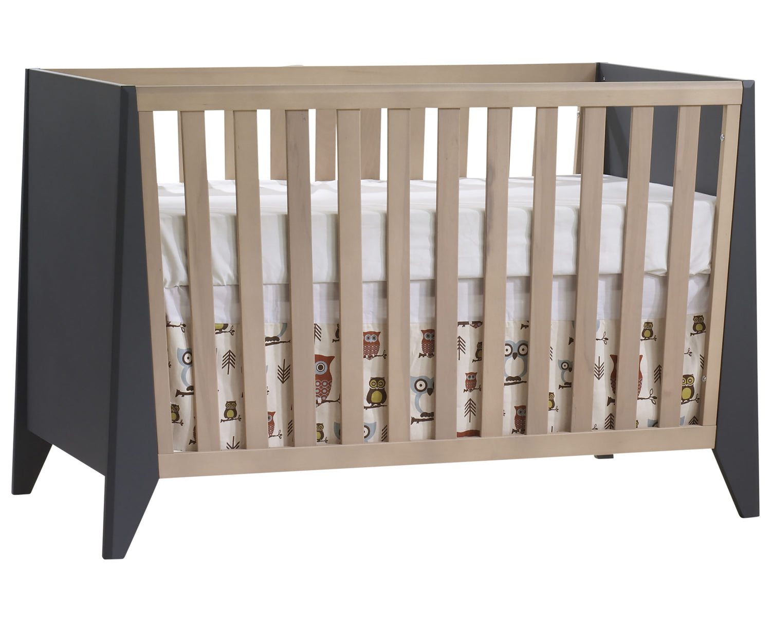 Graphite Birch with Natural Wheat Birch | Flexx Premium Classic Crib | Valley Ridge Furniture