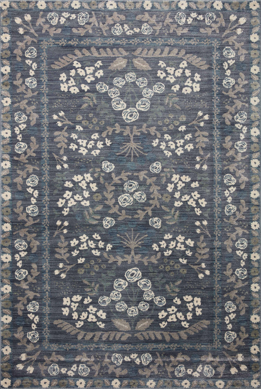 Fiore Rug 01 | Navy Grey