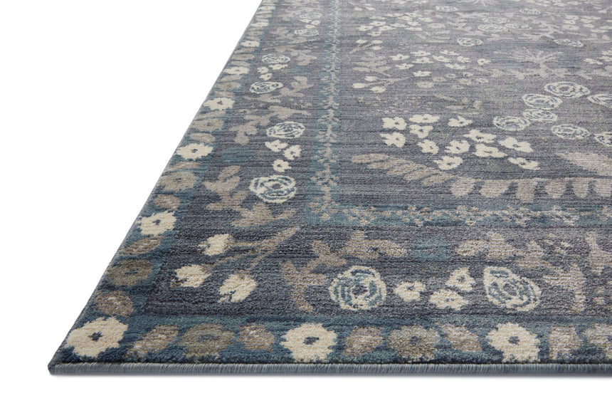 Fiore Rug 01 | Navy Grey