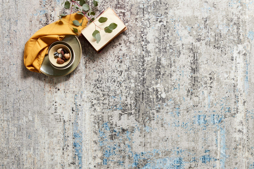 Franca Rug 05 | Grey / Ocean