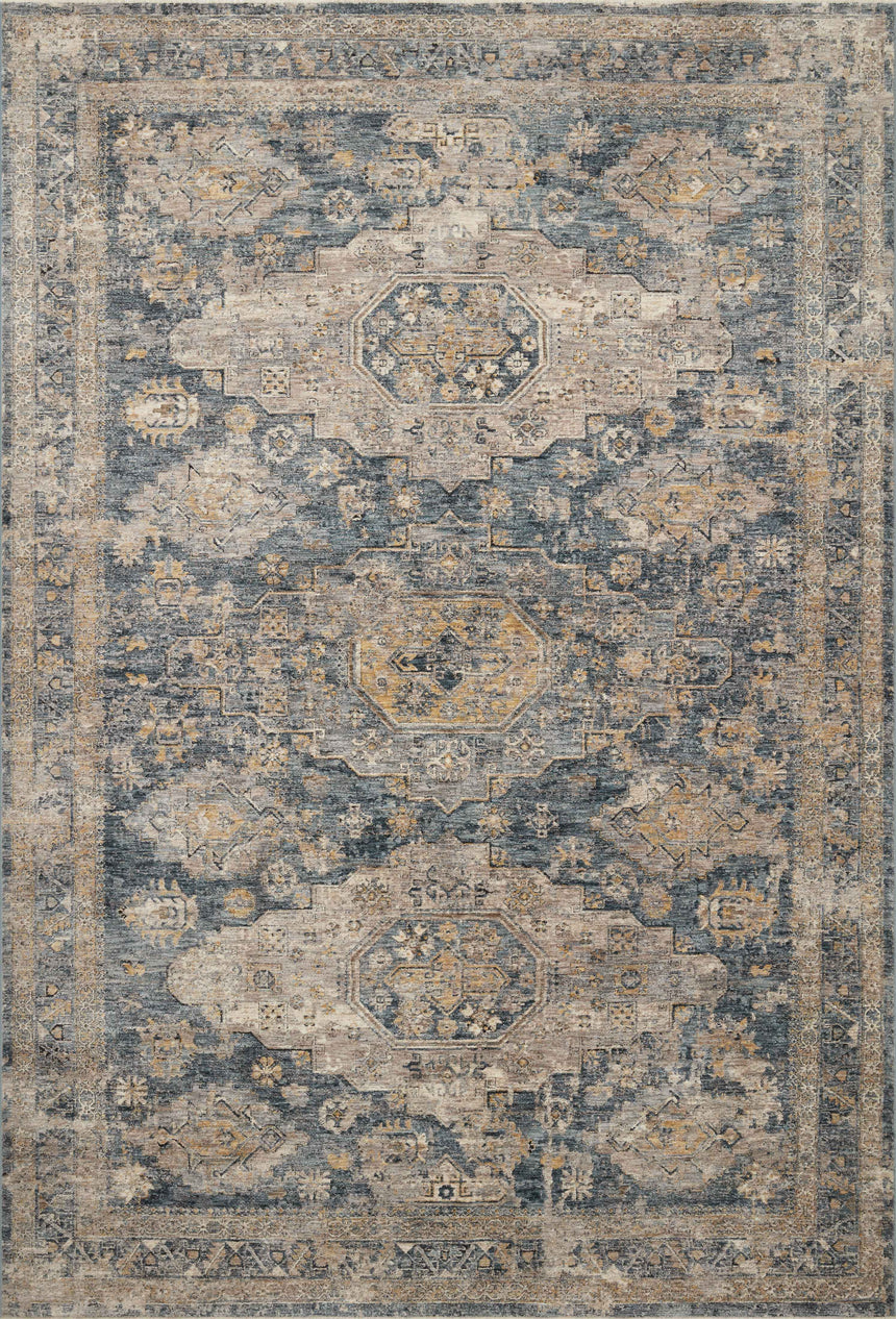 Gaia Rug 02 | Denim / Taupe
