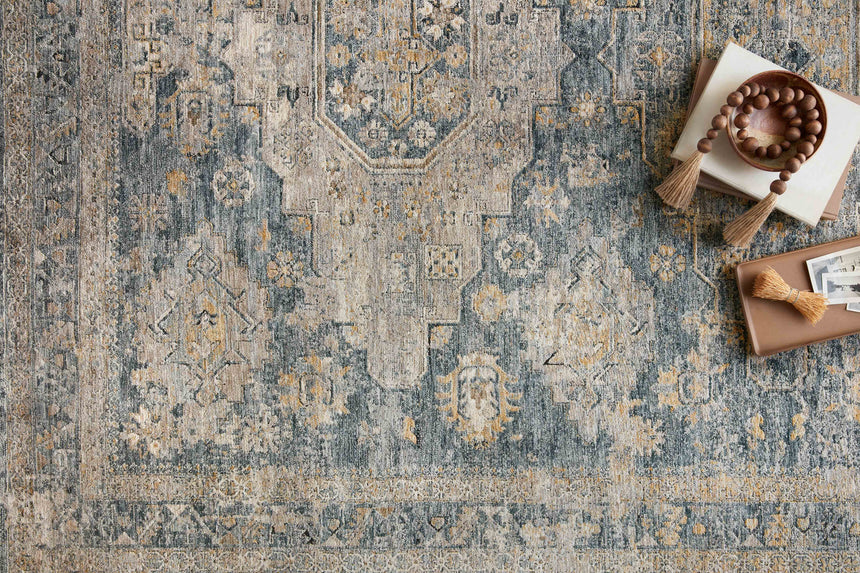 Gaia Rug 02 | Denim / Taupe