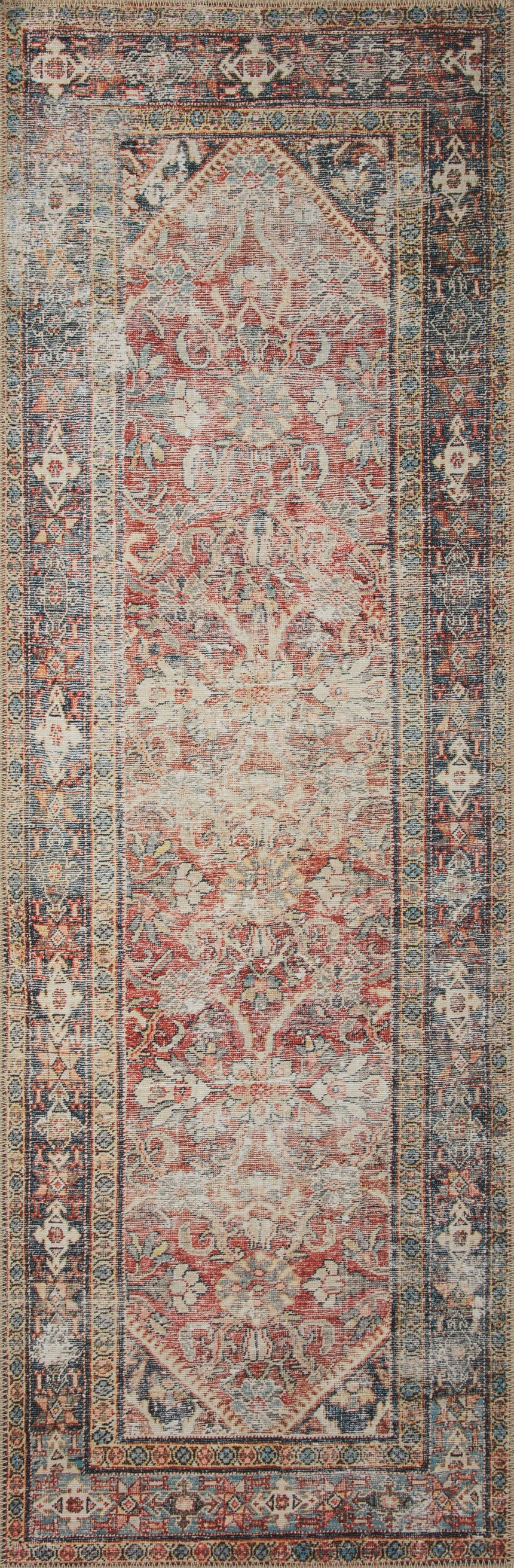 Georgie Rug 01 | Red / Navy