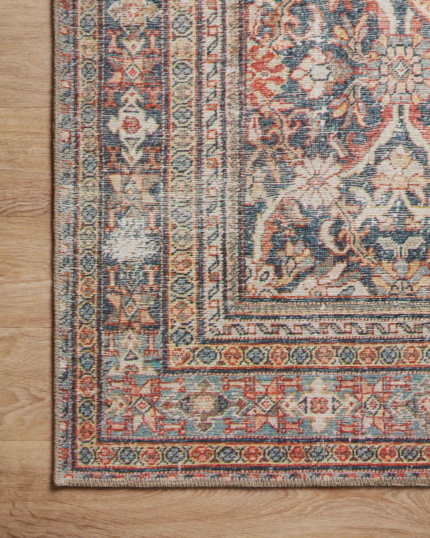 Georgie Rug 01 | Red / Navy