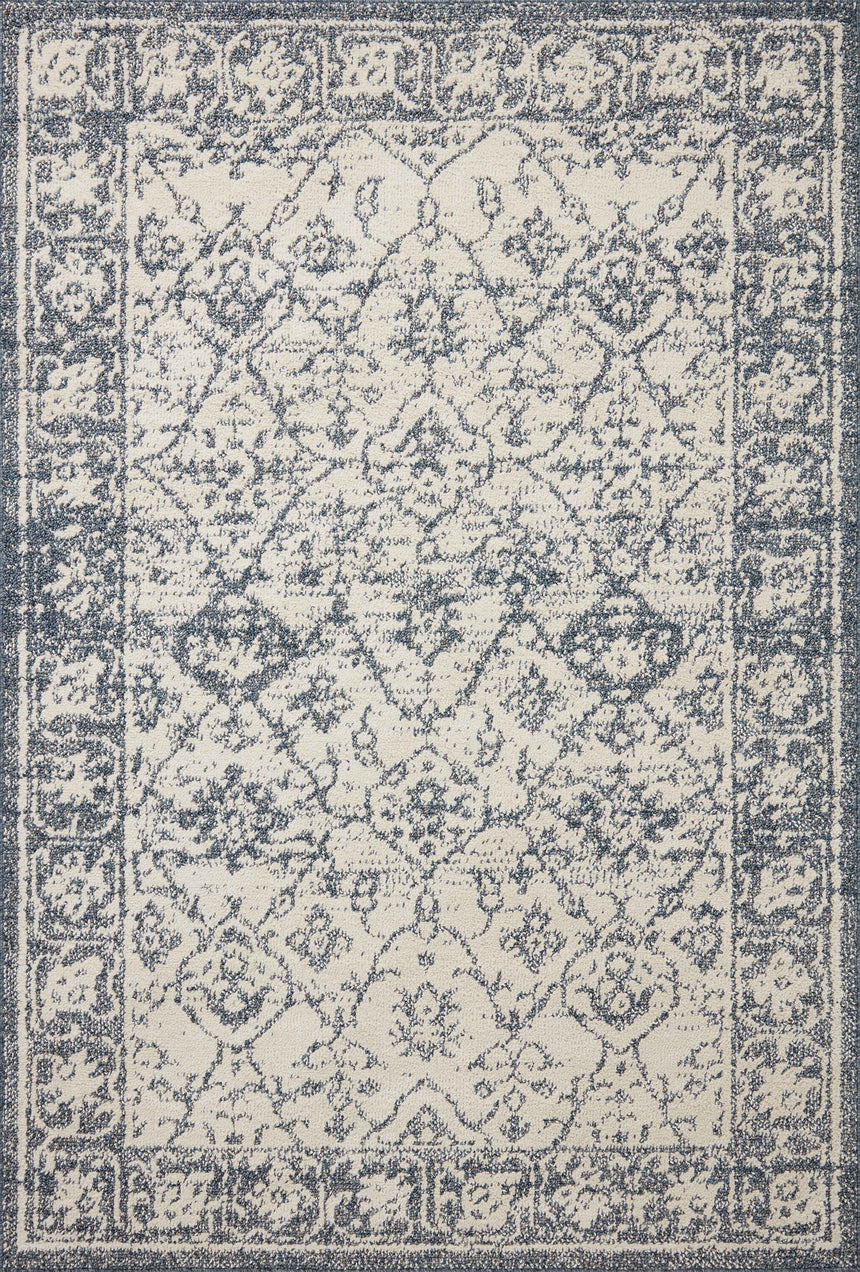 Gigi Rug 02 | Ivory / Blue