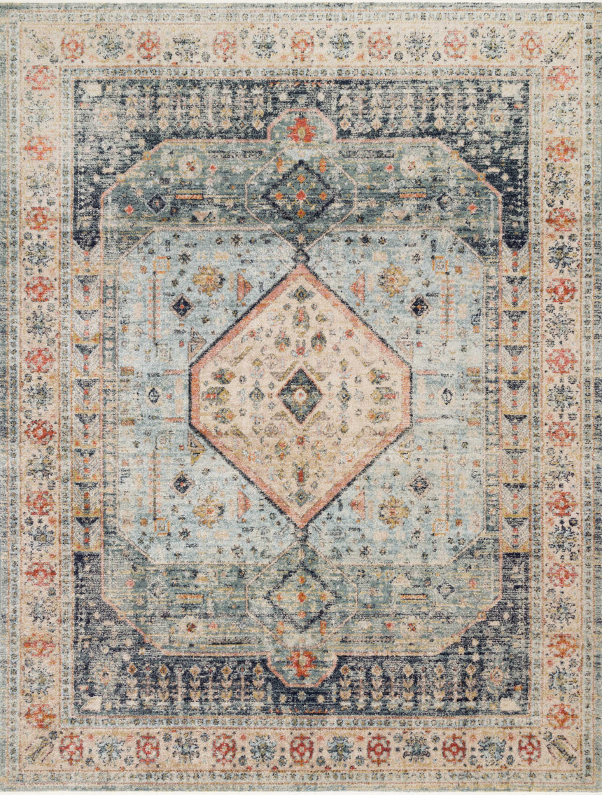 Graham Rug 03 | Blue / Ant. Ivory