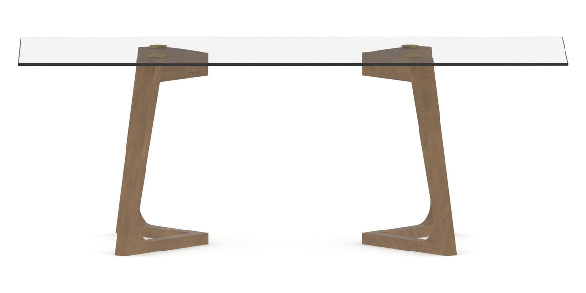 Canadel Modern Rectangular Dining Table 4072 with MN Base in Large Size, side view