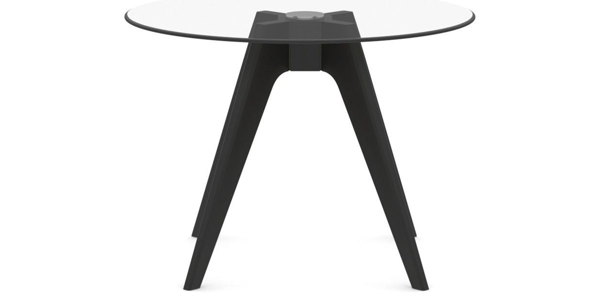 Canadel Downtown Round Dining Table with DQ Base in Small Size, side view