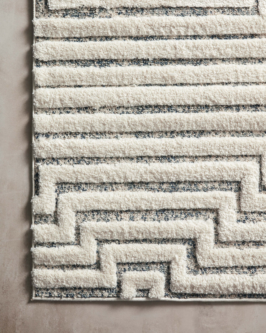 Hagen Rug 03 | White / Sky