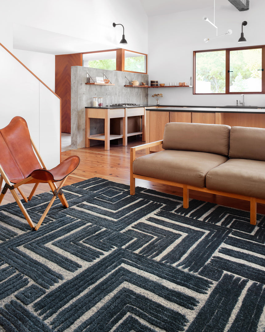 Hagen Rug 05 | Blue / White