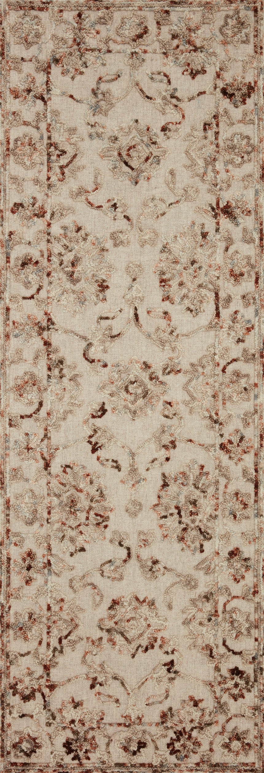 Halle Rug 03 | Taupe / Rust