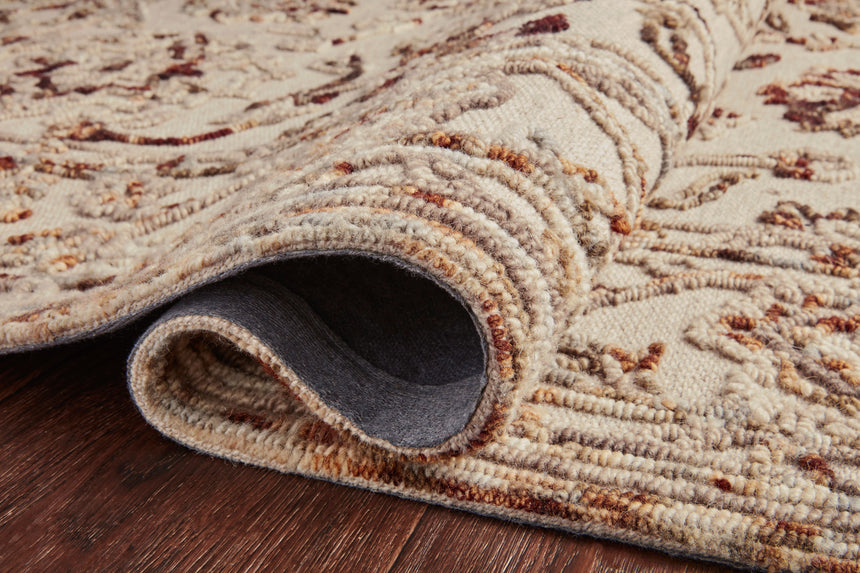 Halle Rug 03 | Taupe / Rust