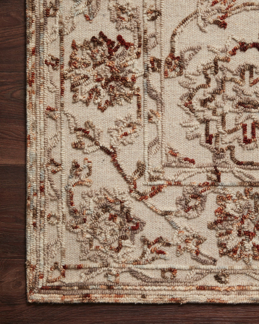 Halle Rug 03 | Taupe / Rust