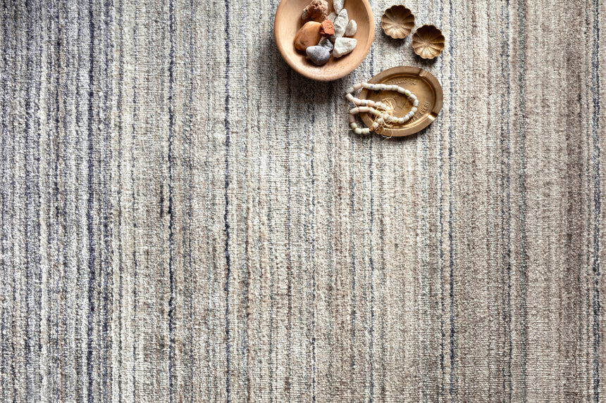 Haven Rug 01 | Silver / Blue