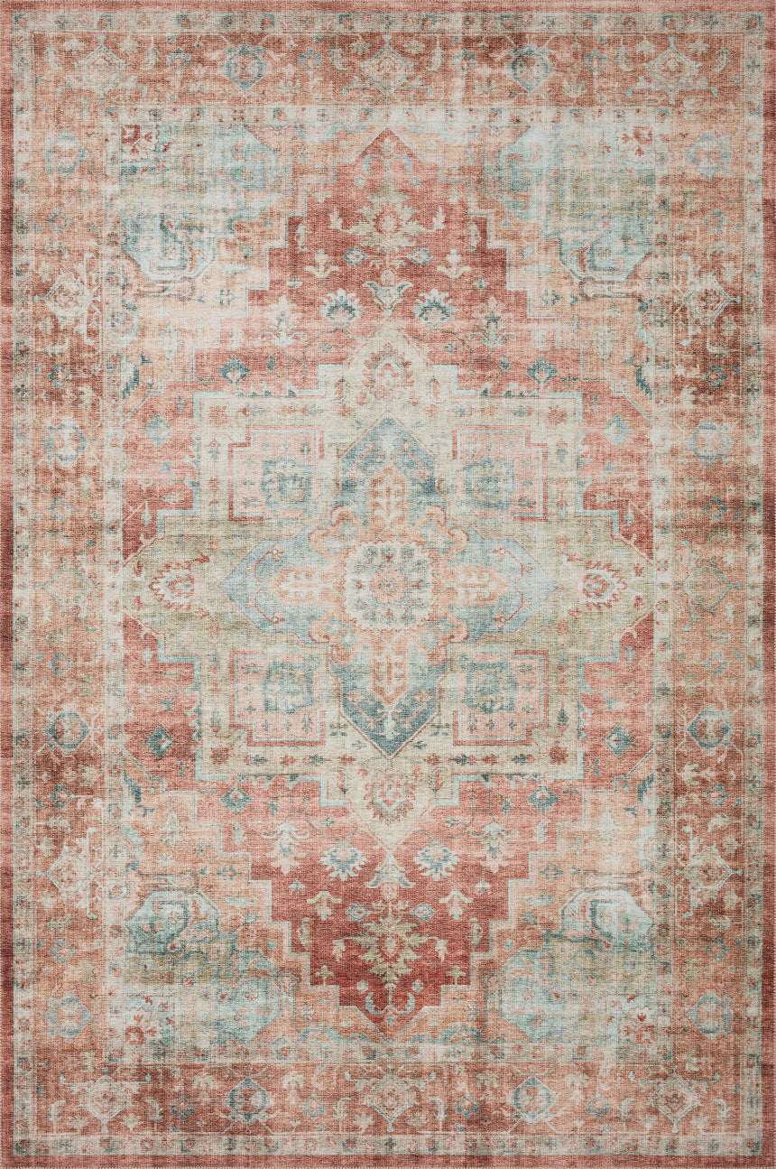 Heidi Rug 01 | Terracotta / Aqua