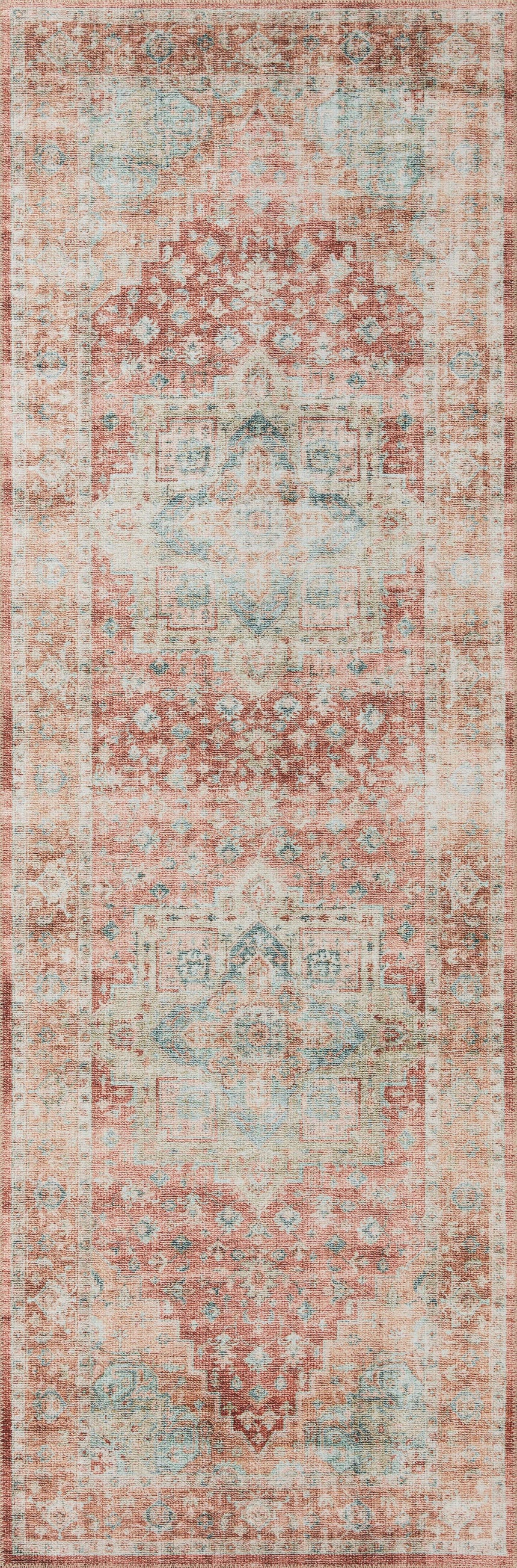 Heidi Rug 01 | Terracotta / Aqua