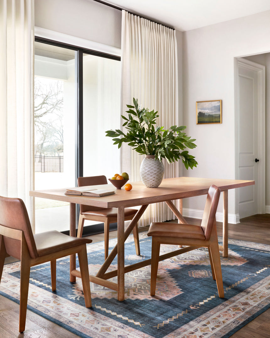 Heidi Rug 03 | Denim / Blush