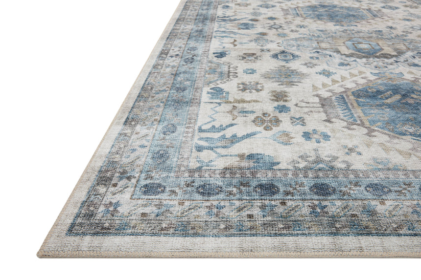 Heidi Rug 04 | Ivory / Ocean