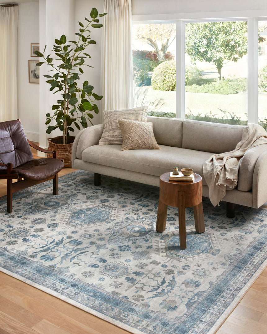 Heidi Rug 04 | Ivory / Ocean