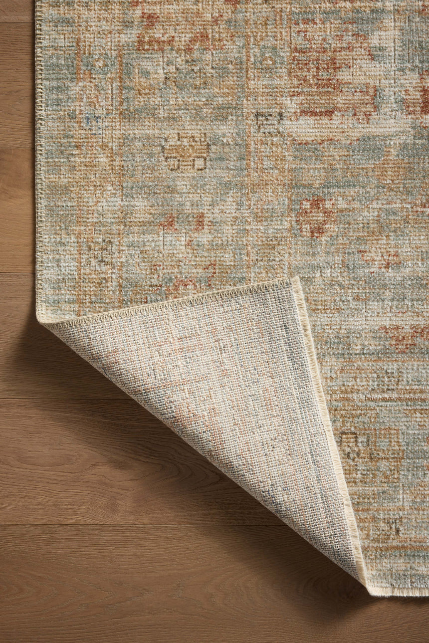 Heritage Rug 06 | Aqua / Terracotta