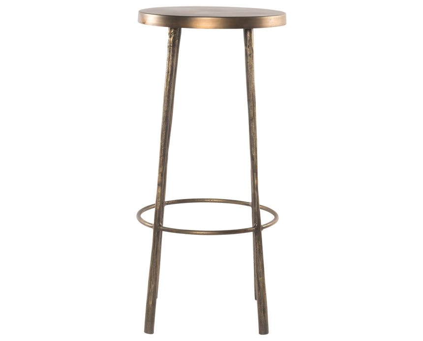 Antique Brass Iron with Hammered Aged Brass Iron (Bar Height) | Westwood Bar/Counter Stool | Valley Ridge Furniture