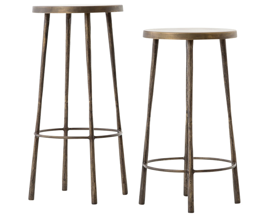 Antique Brass Iron with Hammered Aged Brass Iron (Bar Height) | Westwood Bar/Counter Stool | Valley Ridge Furniture