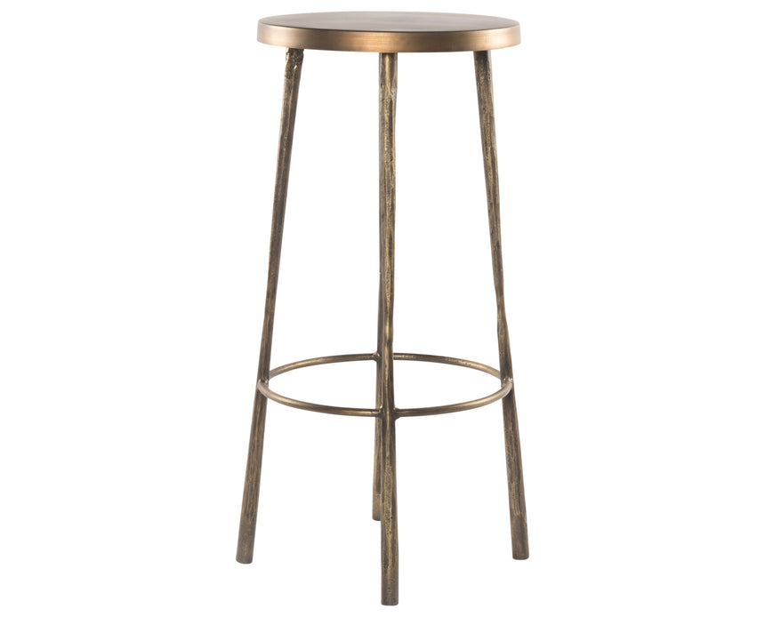 Antique Brass Iron with Hammered Aged Brass Iron (Bar Height) | Westwood Bar/Counter Stool | Valley Ridge Furniture