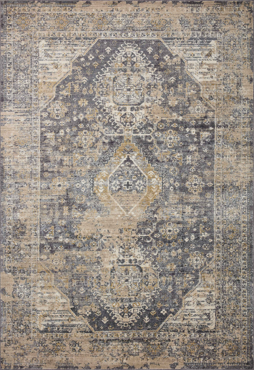 Indra Rug 03 | Charcoal / Natural