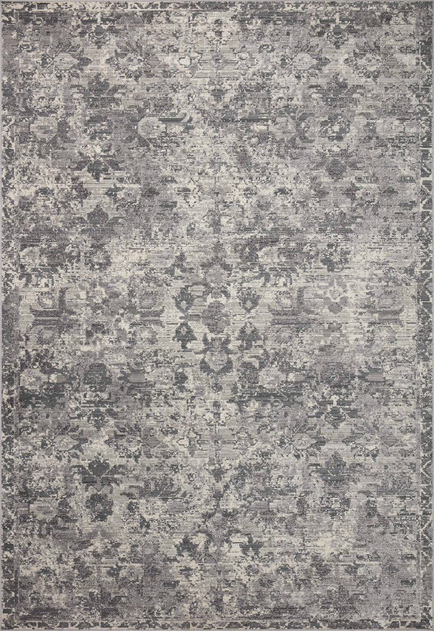 Indra Rug 04 | Charcoal / Silver