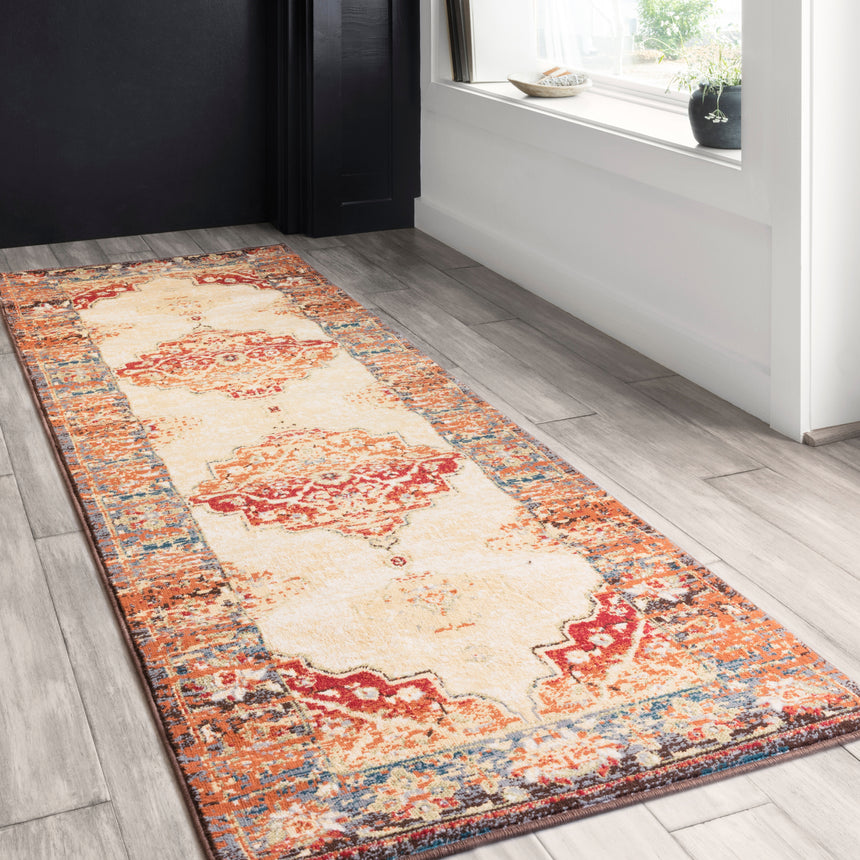 Isadora Rug 04 | Ant. Ivory / Sunset