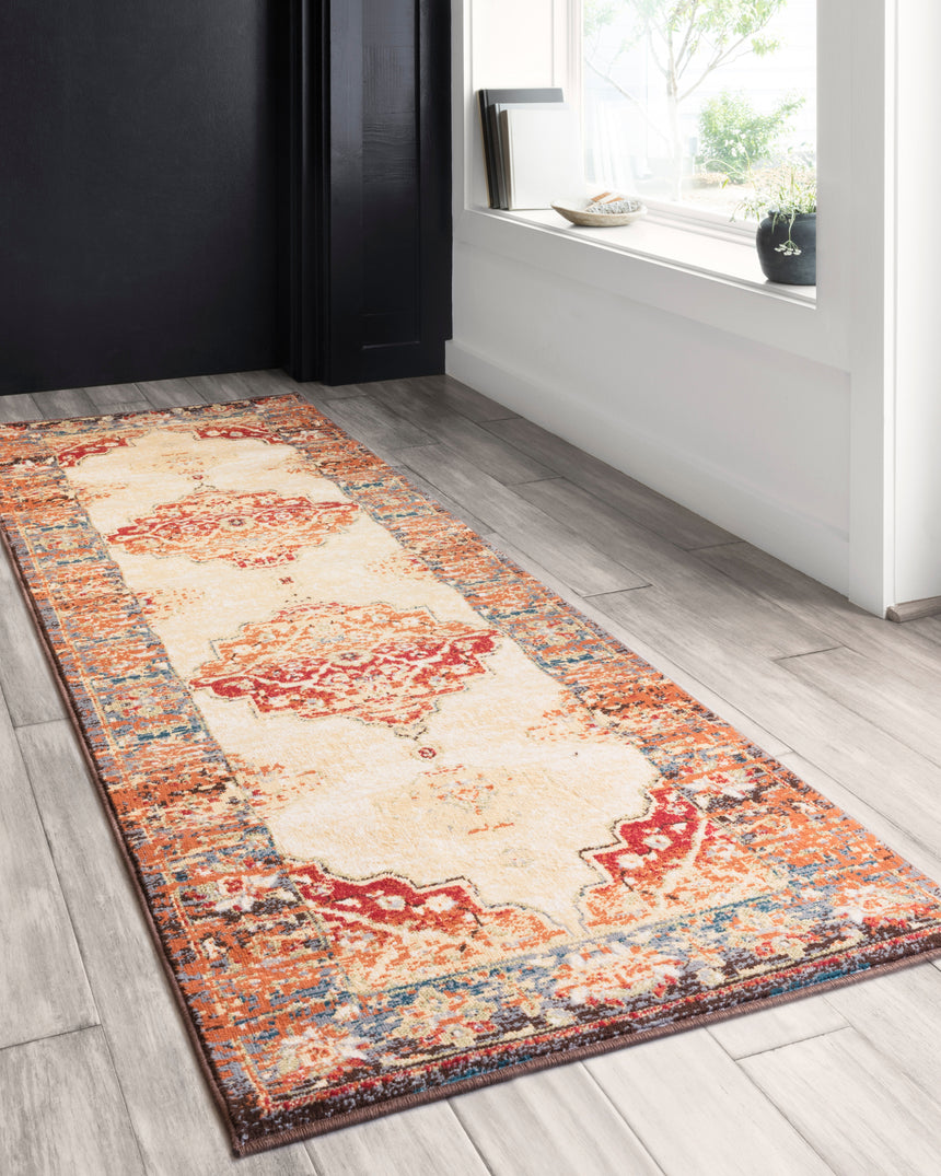 Isadora Rug 04 | Ant. Ivory / Sunset