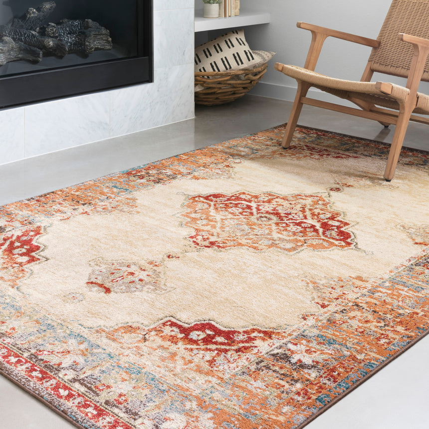 Isadora Rug 04 | Ant. Ivory / Sunset
