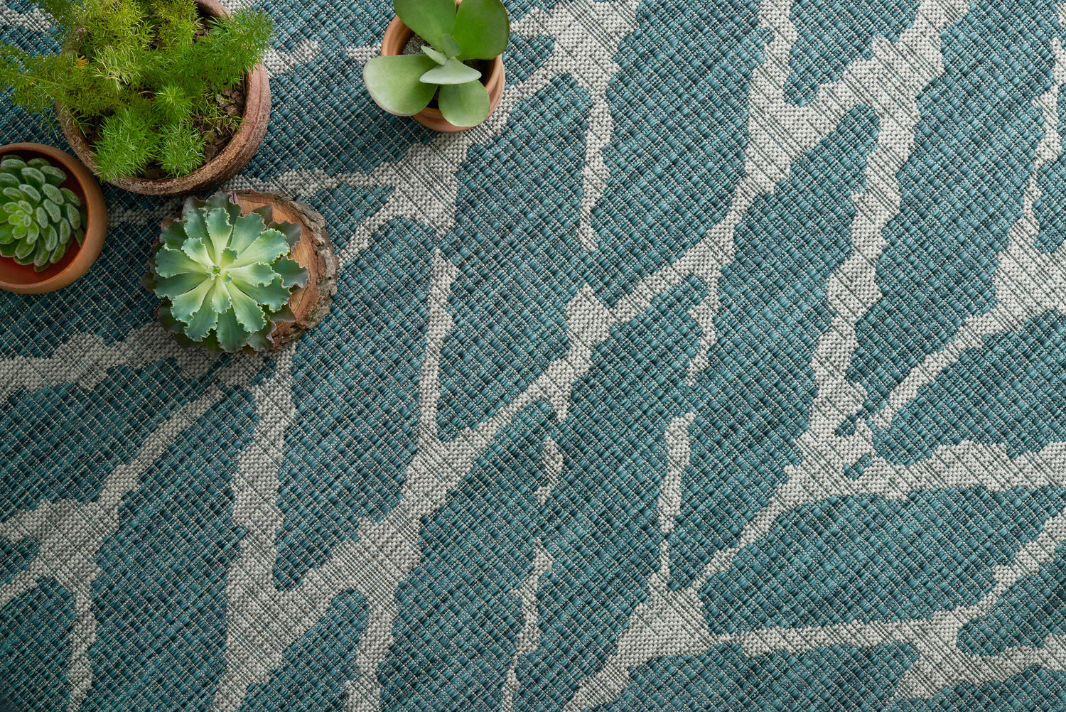Isle Rug 02 | Teal / Grey