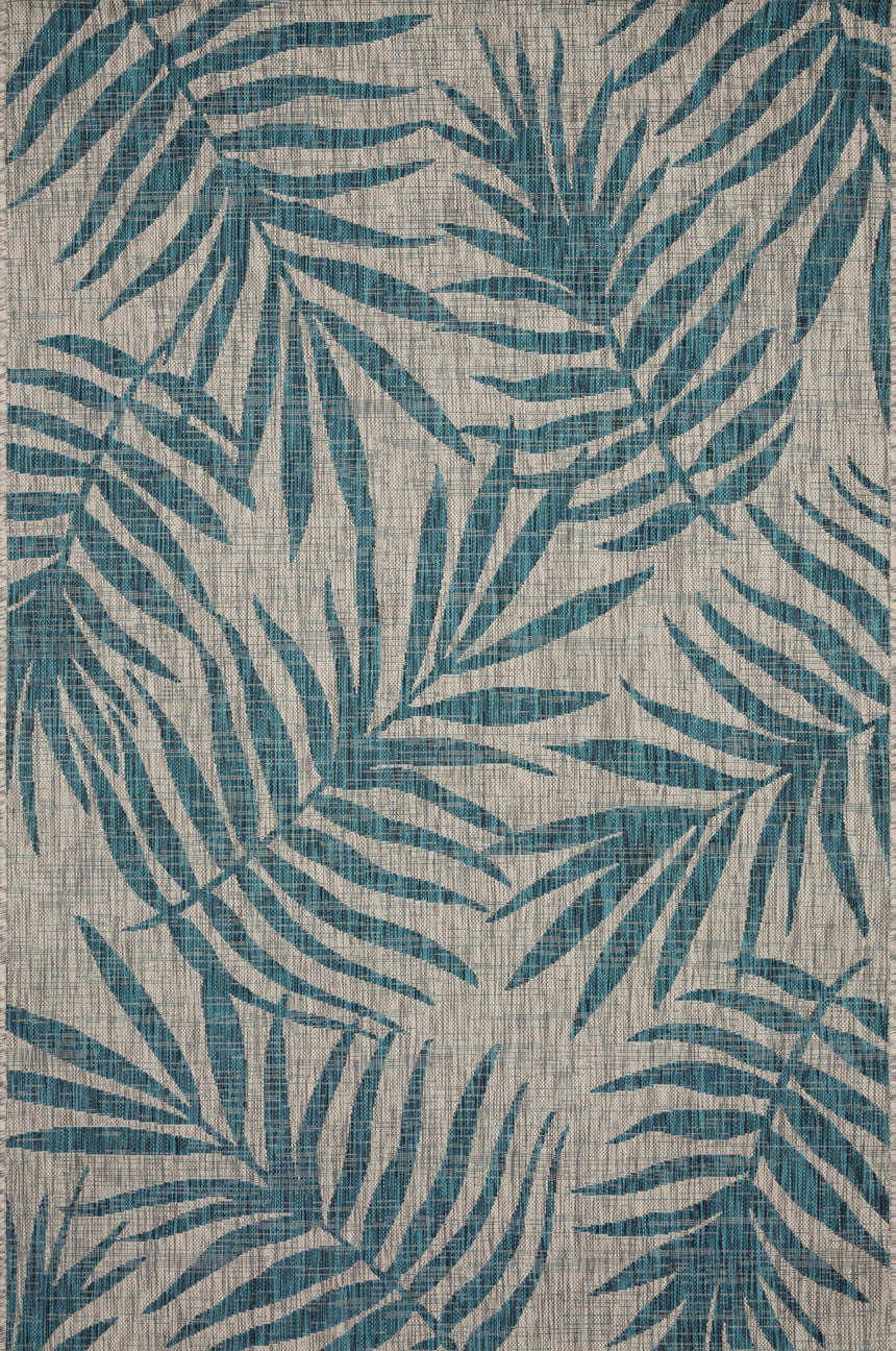 Isle Rug 10 | Grey / Aqua