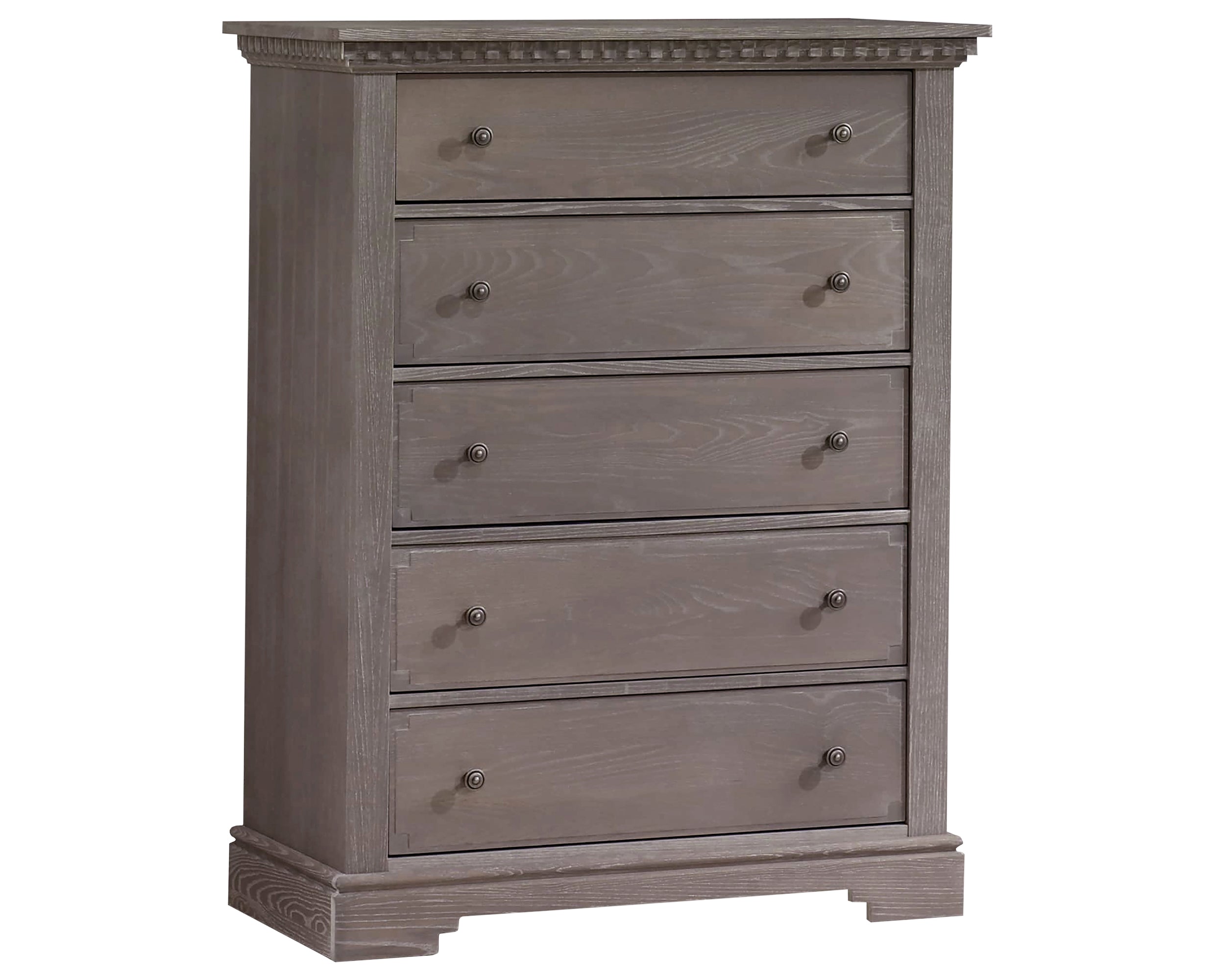 Grigio Brushed Oak | Ithaca 5 Drawer Dresser | Valley Ridge Furniture