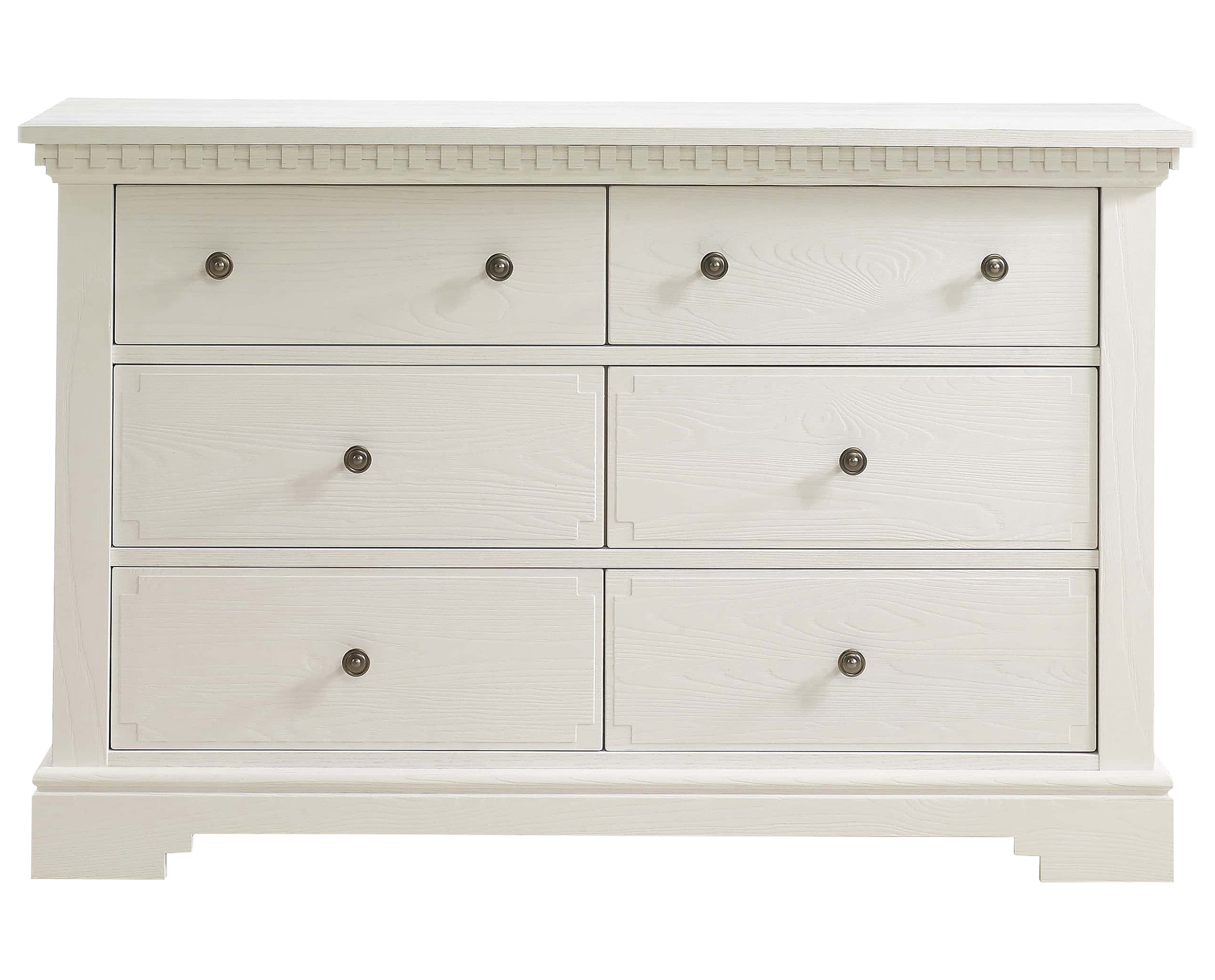 White Brushed Oak | Ithaca Double Dresser | Valley Ridge Furniture