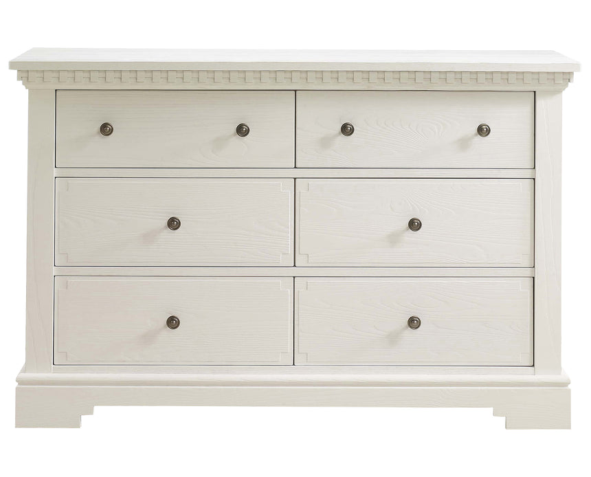 White Brushed Oak | Ithaca Double Dresser | Valley Ridge Furniture