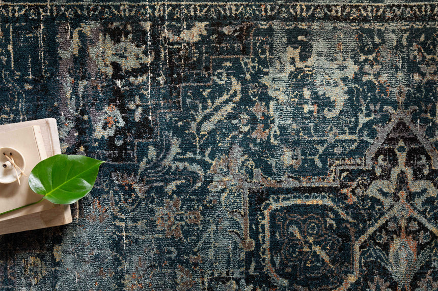 James Rug 05 | Ocean / Onyx