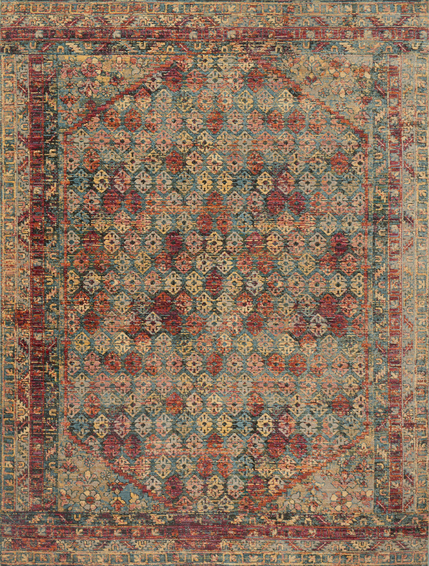 Javari Rug 03 | Slate / Berry