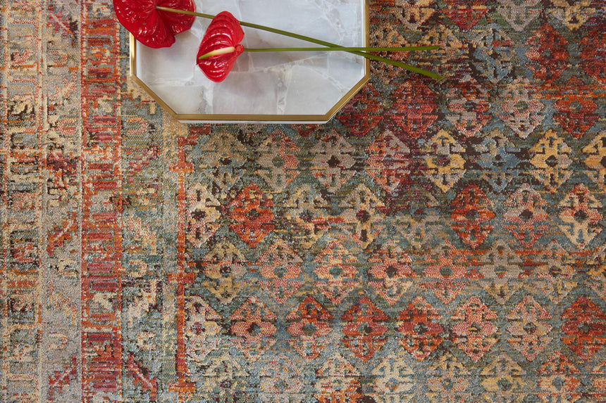 Javari Rug 03 | Slate / Berry