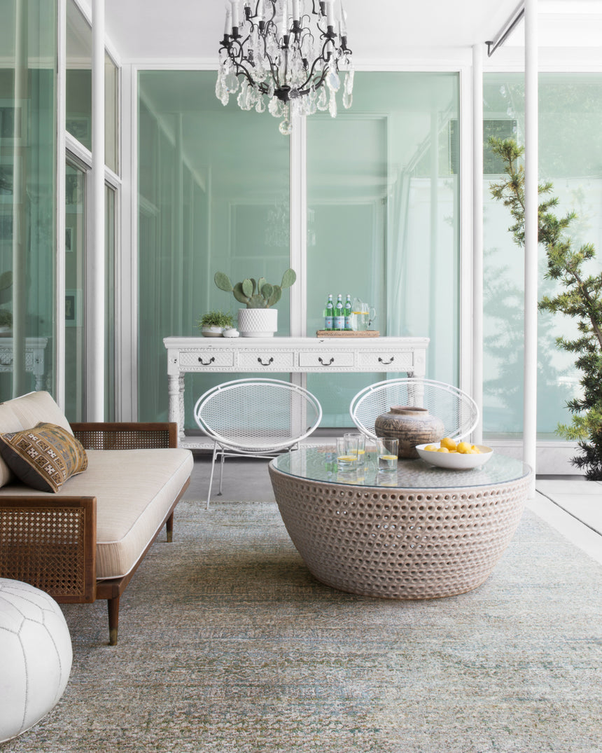 Javari Rug 05 | Ivory / Sea