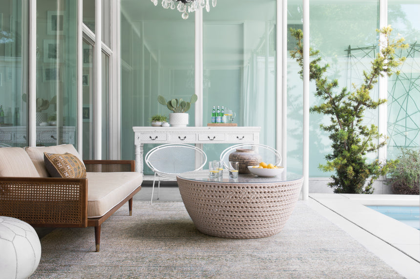 Javari Rug 05 | Ivory / Sea